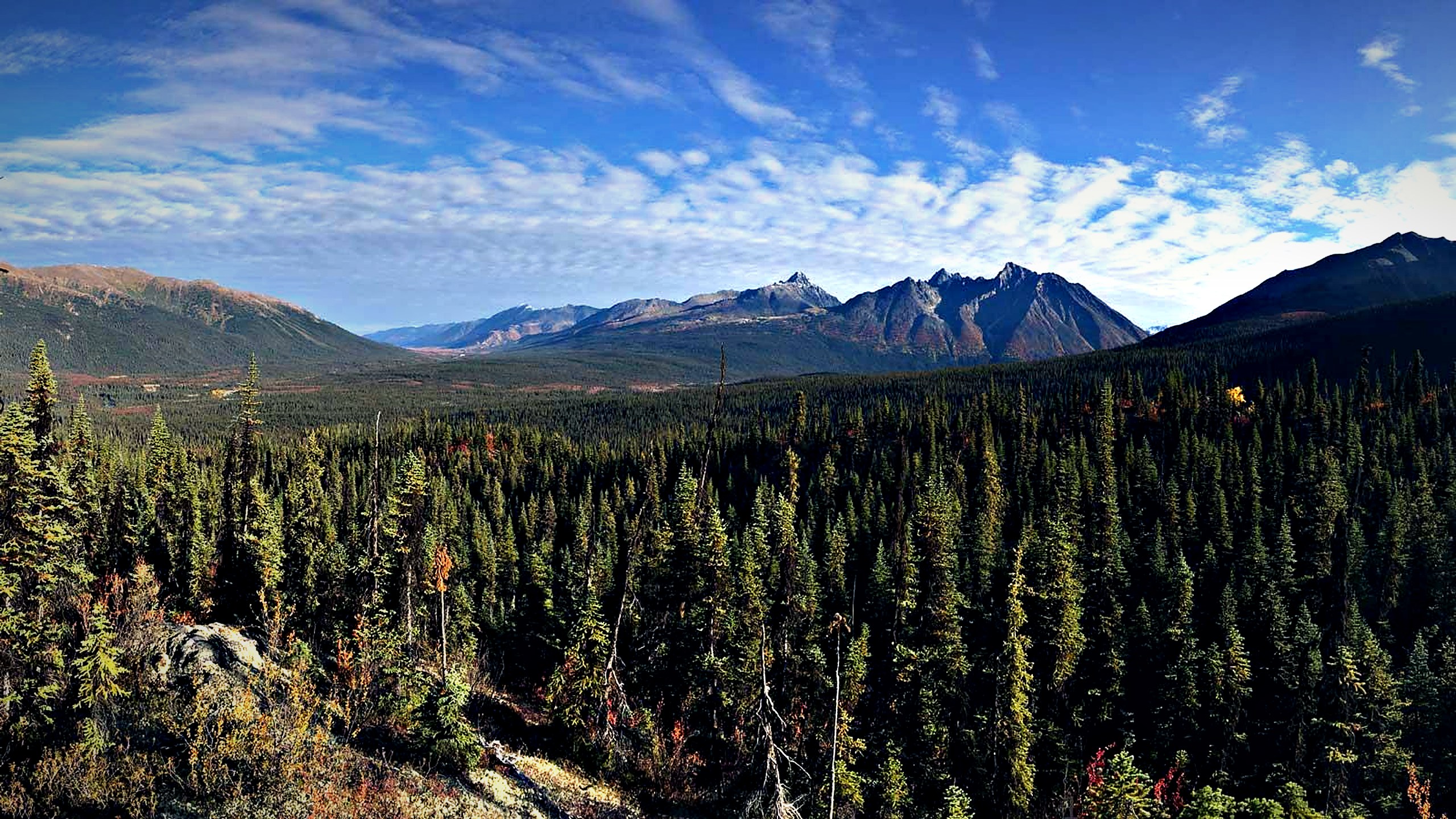 The Justin Gold Tungsten Project valley and mountain range, Yukon
