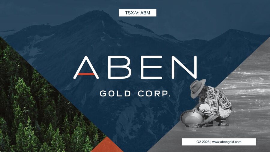 Cover of the Aben Gold Corp. Q2 2026 corporate presentation